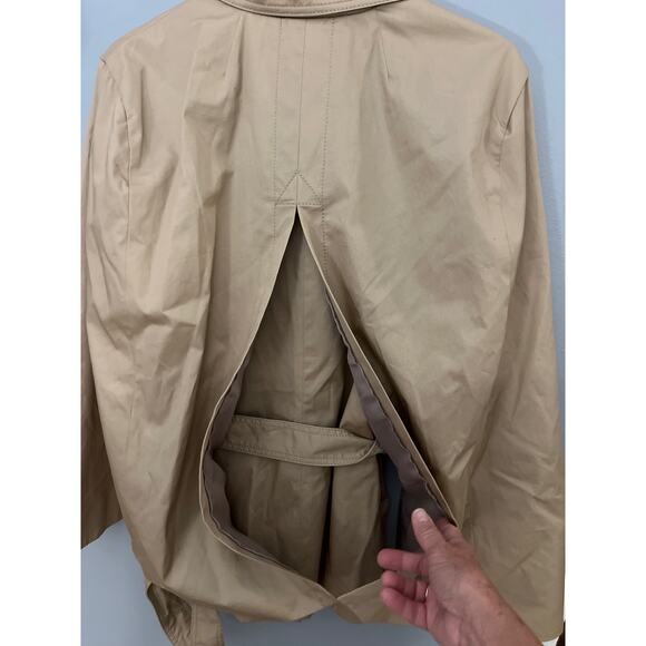 Banana Republic NWT Water Resistant Cape Style Trench Coat XL - Picture 6 of 7